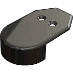Taco metals 236-F900002BKN1 Концевая заглушка для протирки рельсов Черный Black