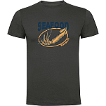 Kruskis CA65500246C068 Футболка с коротким рукавом Seafood Squid Серый Dark Grey M