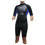 Короткий мужской гидрокостюм Lalizas Pro Race Shorty 70513 мокрый чёрный 2,5 мм размер L из неопрена