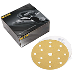 Mirka 465-23612320 Дисковые шлифовальные листы Grip 320G 12.7 cm Желтый Gold
