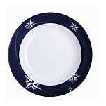 Набор суповых тарелок Marine Business Northwind 15017 Ø190мм 6шт из белого/синего меламина