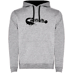 Kruskis SU1067035802K039 Толстовка с капюшоном Catfish Two-Colour Серый Heather Grey / Black L