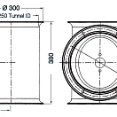 Lewmar tunnel for stern thruster Ø 250 mm, 02.043.03