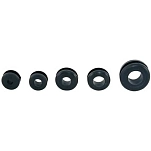 Euromarine 000343 Резиновая кабельная втулка Серебристый Black 12 mm