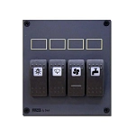 Pros proslv4fr-npe Панельный переключатель Grey 5x5x2 for 4 Waterproofs Push Buttons
