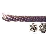 Lalizas 98075 Inox 316 PVC Coating Проволочный канат Золотистый Silver 4-8 mm 