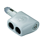 A.a.a. 3939369 Двойная вилка с 2 USB Бесцветный White 21 mm 