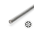 Трос из нержавеющей стали 1x19 / Ø проволоки: 14 мм