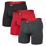 SAXX Underwear SXPP3MS-SRE-XL трусы-боксёры Multi-Sport Mesh Brief Fly 3 Единицы Sunset Red / Trblnce / Fd Blk XL