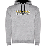 Kruskis SU1067035802K173 Толстовка с капюшоном Be Different Fish Two-Colour Серый Heather Grey / Black L