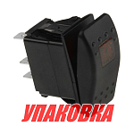 Переключатель двухпозиционный (ON)-OFF 12 В/20А 5Р с подсветкой без фиксации 1 положения (упаковка из 10 шт.) AES.Co AES111884PM_pkg_10