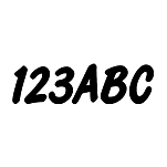 Hardline products 328-BLK400EC набор букв и цифр Series 400 Бесцветный Black 76.2 mm