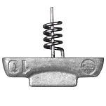 SPRO 004628-00710-00000-00 Zinc Screw-In Джиг-головка для мягкой приманки Серебристый 10 g 
