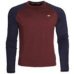 Taimen 10085190 Футболка с длинным рукавом Kerulen Merino Midnight / Wine XL