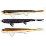Westin P073-738-035 Twinteez Pelagic V-Tail Мягкая приманка 200 mm 30g Baitfish Ghost
