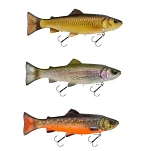 Savage gear 1636622 Мягкий приманка 3D Line Thru Pulsetail Trout 185g 250 mm Clear Rainbow Trout 14x24x46
