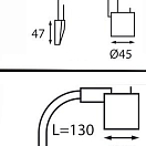 Flexible arm light 330 mm 12 V black finish, 13.239.04