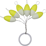 Kali kunnan 28909 Ovalbait 7x15 mm Пробки Желтый  White / Yellow