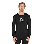 Icebreaker 0A575Q001XS Базовый слой с длинным рукавом Merino 200 Oasis Protect Our Winters Черный Black XS