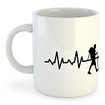 Kruskis 42611S169 325ml Трекинговая кружка Heartbeat Белая White 325 ml (11 oz)