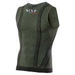 Sixs U00SMX2XDGFI Безрукавная базовая футболка SMX Зеленый Dark Green 2XL