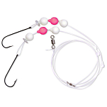 Zebco 4255001 Flatty Wishbone Связанные Крючки Бесцветный White / Pink
