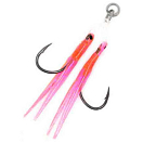 Купить Mustad J-ASSIST6-PK-4-2 Micro Worm Double Jigging Вспомогательный крючок Серый Pink 4  7ft.ru в интернет магазине Семь Футов