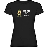 Kruskis 11502309mk150 Футболка с коротким рукавом Born To Fish Black 30x25x2