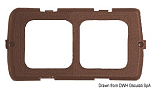 Кронштейн двойной с защелками CBE MAT2NL/M из коричневого пластика для крепления переключателей и розеток, Osculati 14.668.02