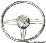 Polished SS steering wheel 350 mm, 45.176.35