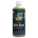 Dynamite baits 34DBDY1378 Big Fish River Bait Soak Shrimp&Krill 500ml Оранжевый Orange