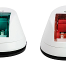 Комплект бортовых огней Easterner C91004LED красный/зелёный светодиодные 112,5° 12В 0,14+0,09А 90x55мм в корпусе из белого пластика