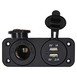 Euromarine 050026 Двойной заподлицо USB затыкать Black