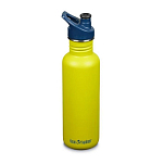 Klean kanteen 1008443 Classic Бутылка из нержавеющей стали 800ml Спорт крышка Желтый Green Apple