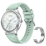 Colmi 6972436987863 смарт-часы ремешок L28 Сталь Silver / Green 16x3x10