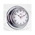 Часы кварцевые судовые с арабским циферблатом Termometros ANVI 32.1520 Ø95/70мм 45мм из полированной хромированной латуни