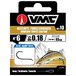 VMC R22-930BL0418 Trout Ligature Связанные Крючки 0.180 Mm Черный Blue 4 