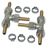 Lecomble & schmitt LECO2200809 Flexible Комплект соединителей для шлангового тройника Grey / Bronze 6 mm