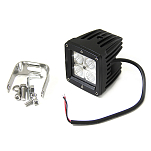 Прожектор палубный светодиодный, квадратный, черный алюминиевый корпус E013002
