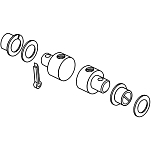 Seastar solutions 1-CA27563P CA27563P Комплект латунных шарниров Черный