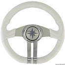 Baltic white steering wheel silver/chrome spokes, 45.158.31