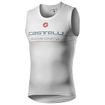 Castelli 4520030870 Безрукавная базовая футболка Active Cooling Белая Grey XS