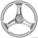 B soft polyurethane steering wheel grey/SS 350mm, 45.136.02