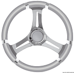 B soft polyurethane steering wheel grey/SS 350mm, 45.136.02