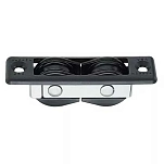 Harken 089 Двухроликовый блок с прямым выходом Black / Silver