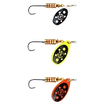Ilba 7022535002475 Ложка-приманка Tondo Bolt 1 3g Золотистый Black / Fluo Orange