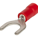 Вилочный кабельный наконечник / красный / 0,5–1,5 мм² / 20 шт. в упаковке / Диаметр проушины: M6