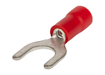 Вилочный кабельный наконечник / красный / 0,5–1,5 мм² / 20 шт. в упаковке / Диаметр проушины: M6