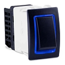 Купить Sierra 11-RK40660B Тумблер Halo DPST RK40660 с синей подсветкой Black / White 7ft.ru в интернет магазине Семь Футов