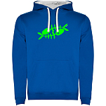 Kruskis SU1067060501K028 Толстовка с капюшоном Fishbones Two-Colour Голубой Royal Blue / White 3XL